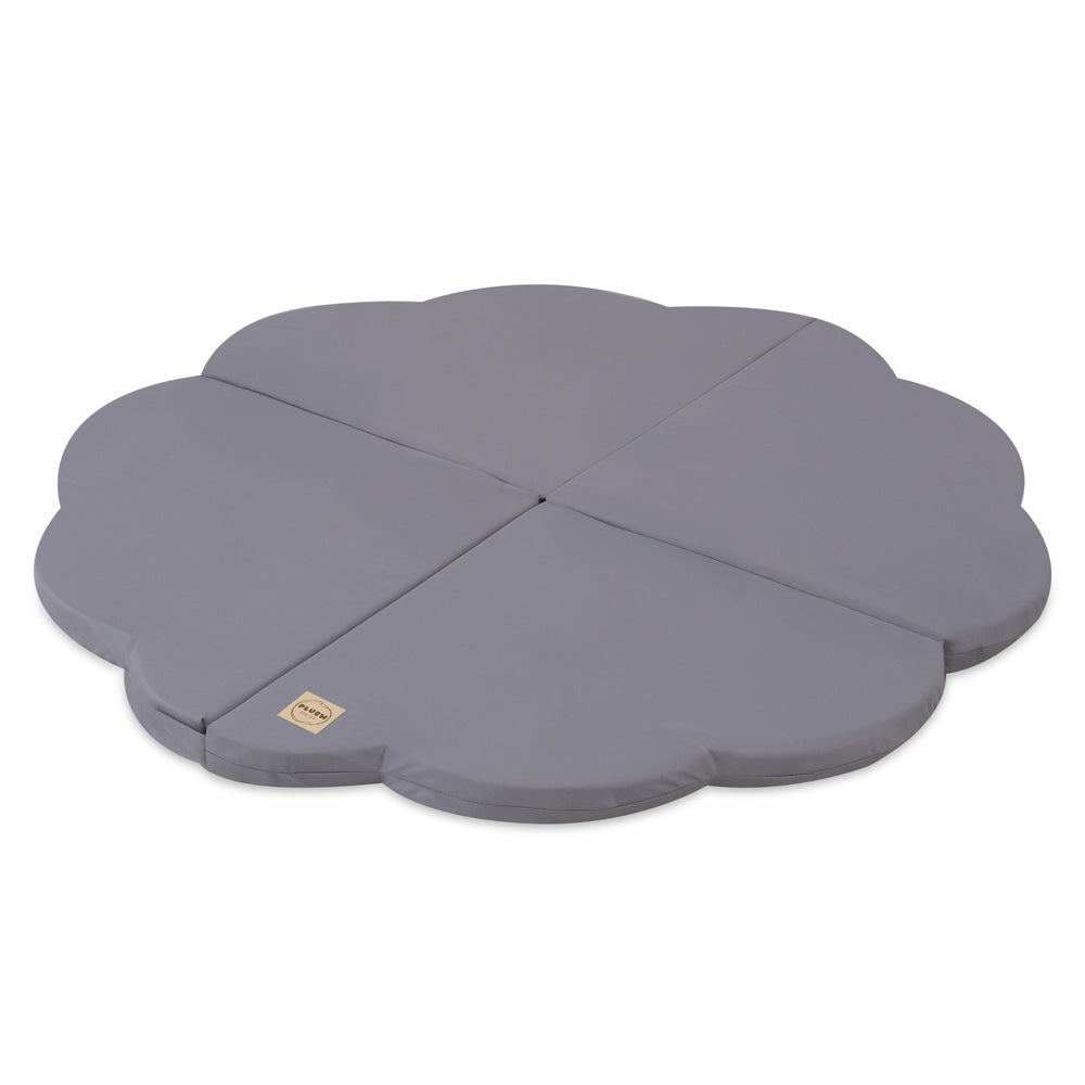 Gėlės formos kilimėlis Plush Nest 115×115×5 cm, pilka, lauko, atsparus vandeniui