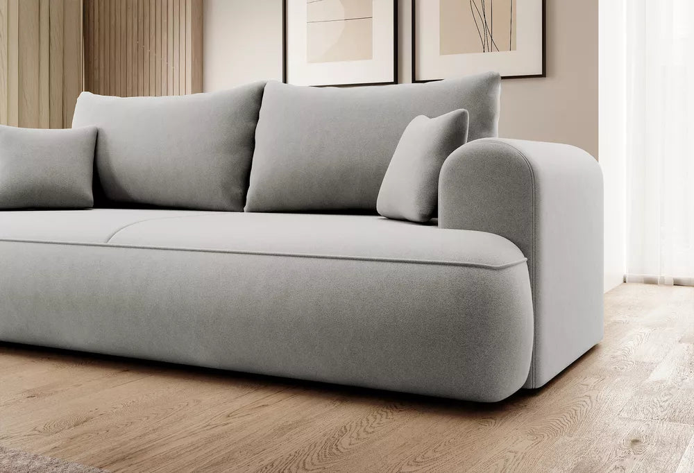 Trivietė sofa Ovo, pilka