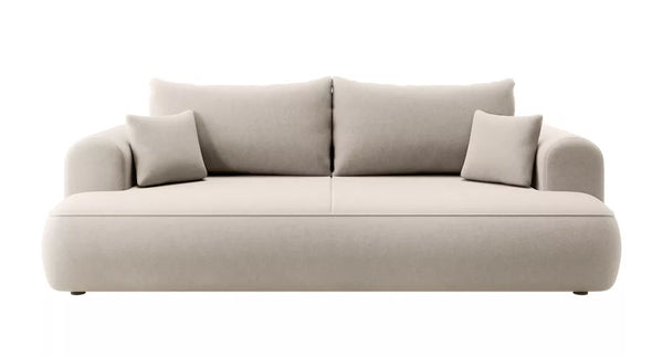 Trivietė sofa Ovo, šviesiai smėlinė