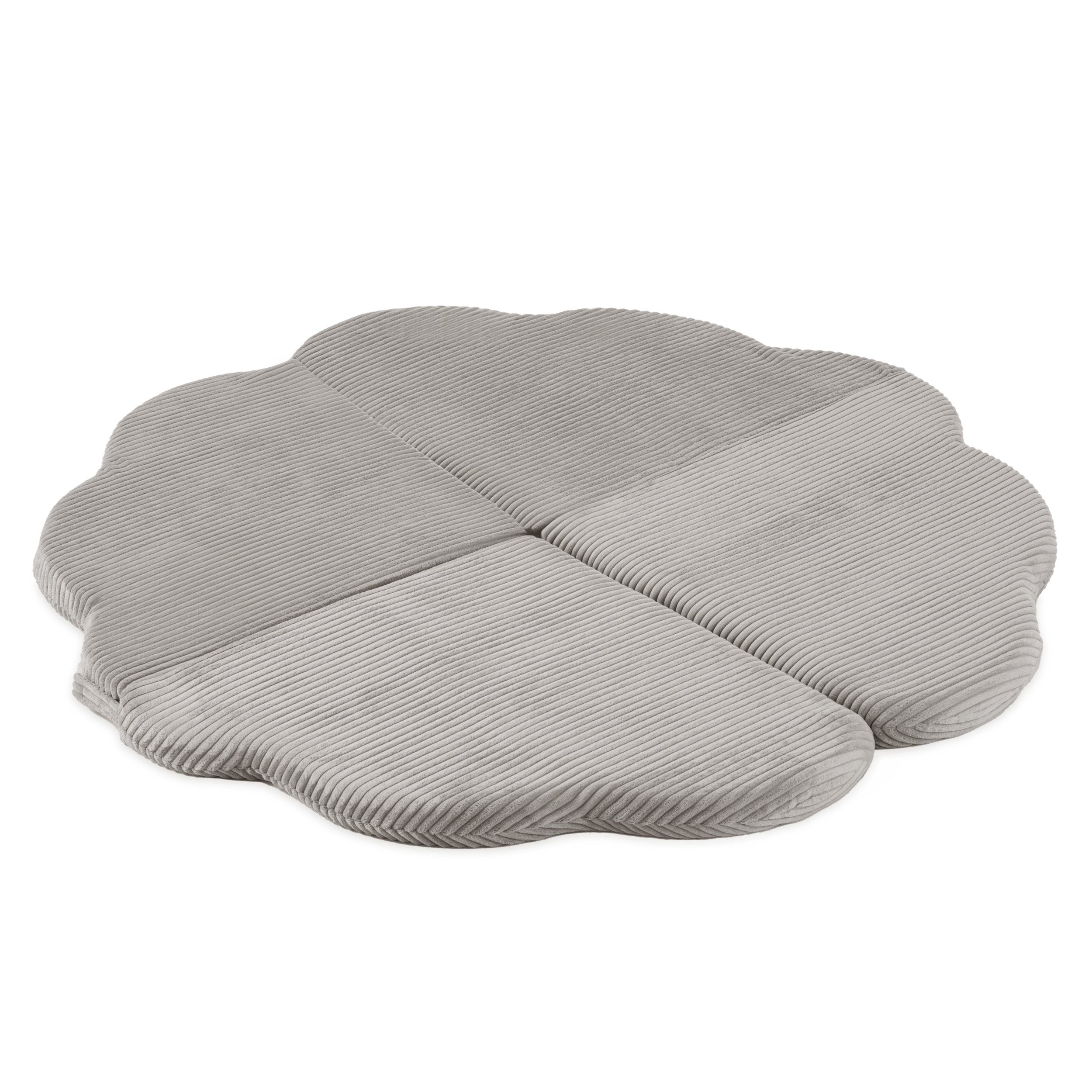 Gėlės formos kilimėlis Plush Nest 115×115×5 cm, smėlio, premium velvetas