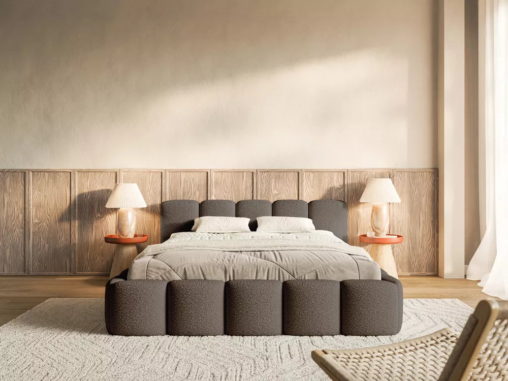 Lova Cloudy Low, ruda, 140x200 cm