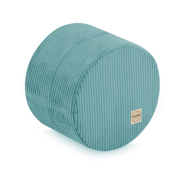 Apvalus pufas Plush Nest 40×30 cm, mėlyna, premium velvetas