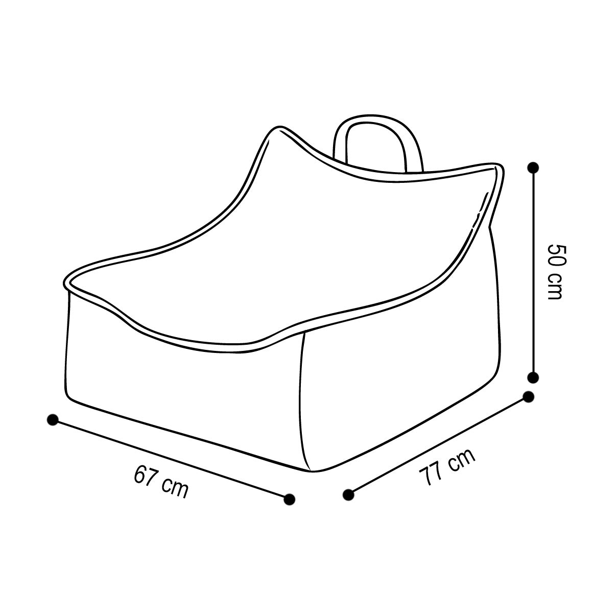 Krėslas Plush Nest 67×50 cm, mėlyna, premium velvetas