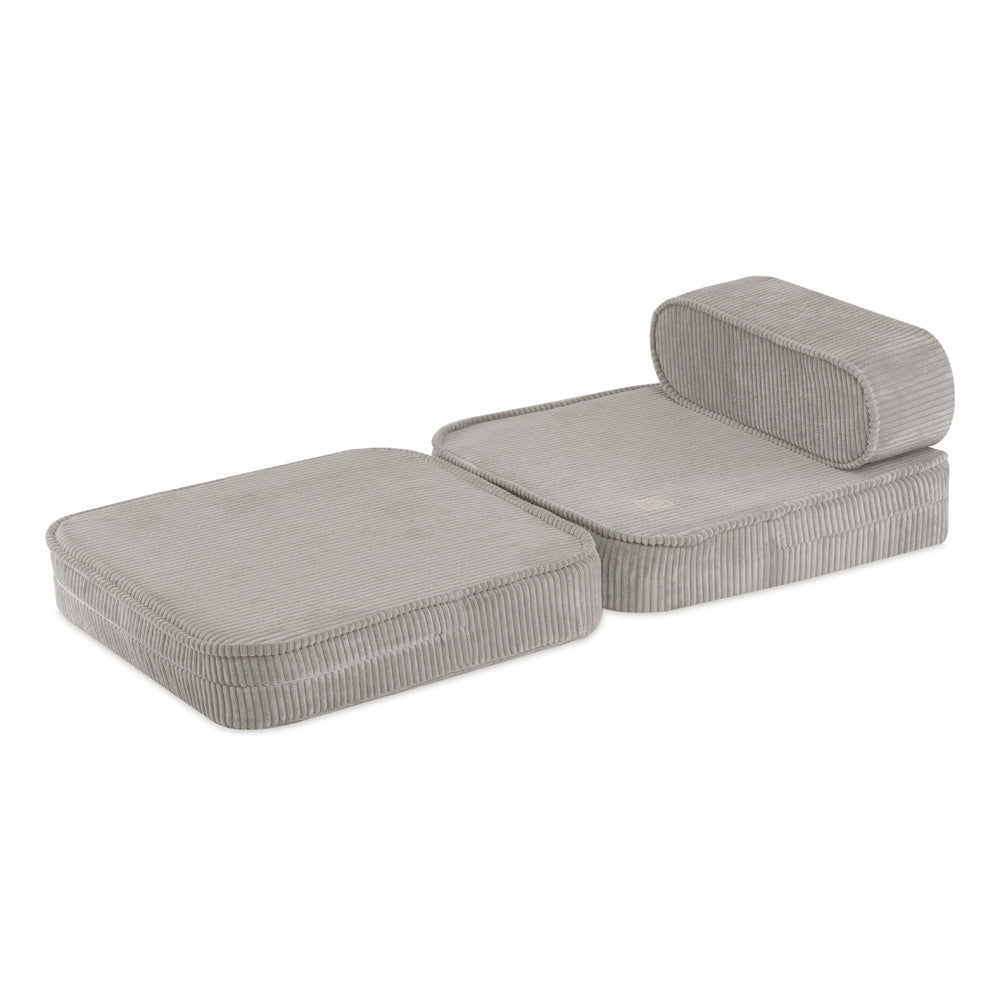Išskleidžiamas krėslas Plush Nest 150×60×25 cm, smėlio, velvetas