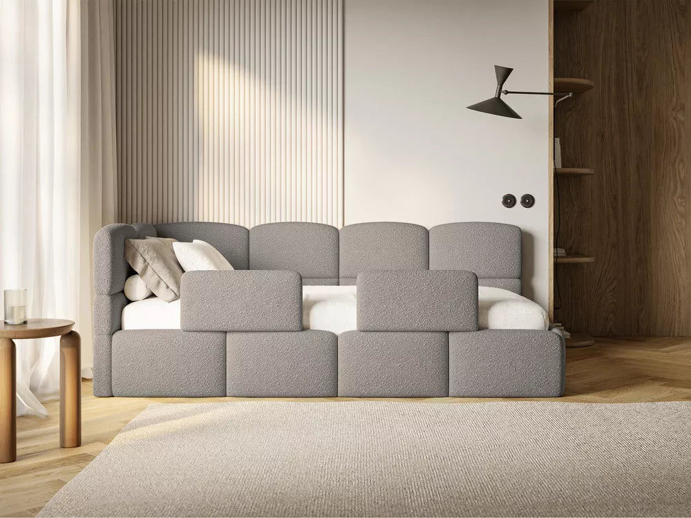 Jaunimo lova Cloudy, pilka, 90x200 cm