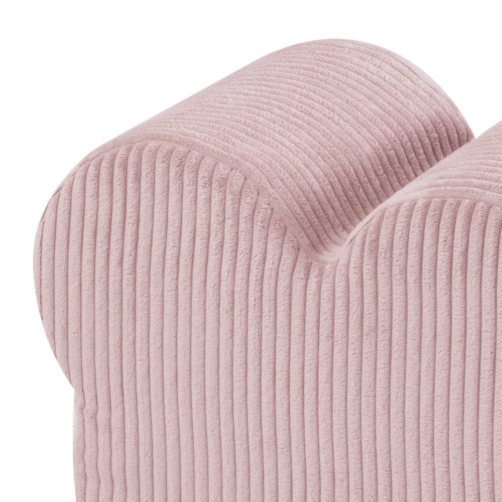 Pufas Meškiukas Plush Nest 46×25 cm, šviesiai rožinė, premium velvetas