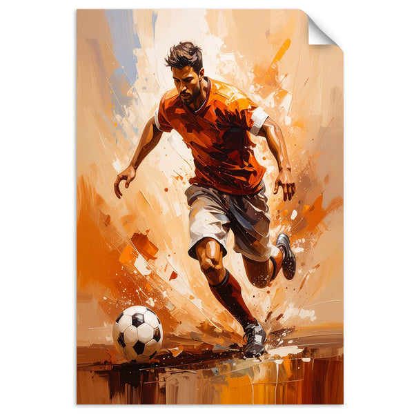 Lipni plakatas, Futbolininkas veikia