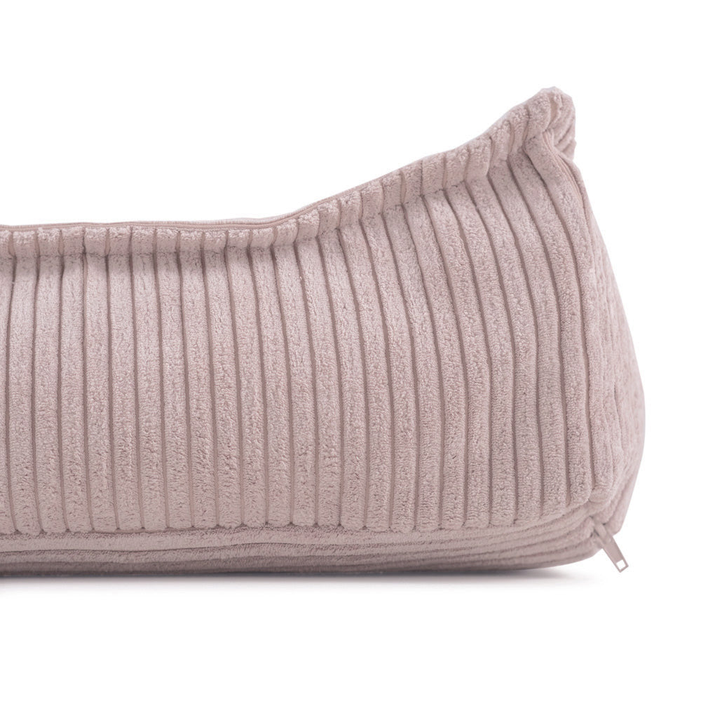 Pufas Plush Nest 60×60 cm, šviesiai rožinė, premium velvetas
