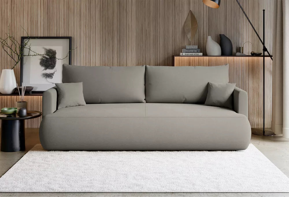Trivietė sofa Ovo mini, šviesiai pilka