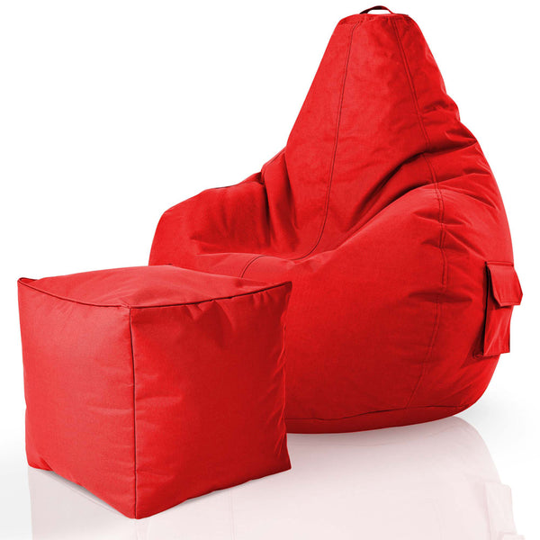 Sėdmaišių Komplektas Cozy ir Cube Red