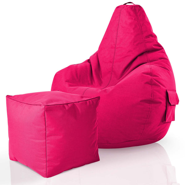 Lauko Sėdmaišių Komplektas Cozy ir Cube Pink