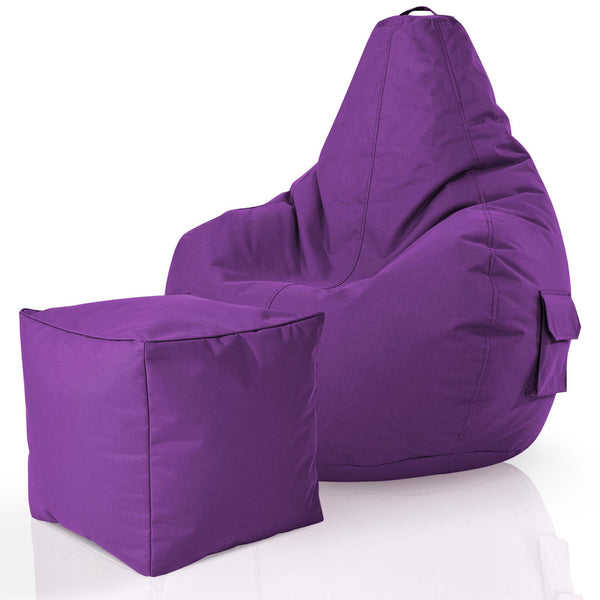 Lauko Sėdmaišių Komplektas Cozy ir Cube Purple