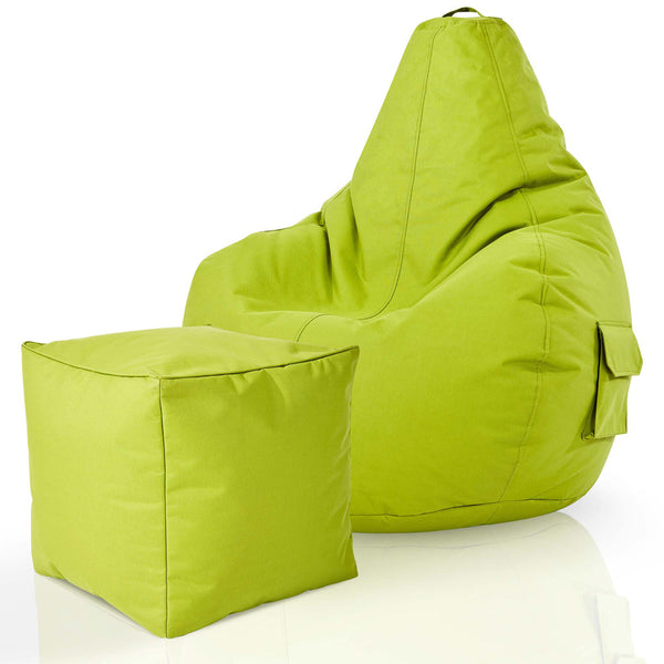 Lauko Sėdmaišių Komplektas Cozy ir Cube Light Green