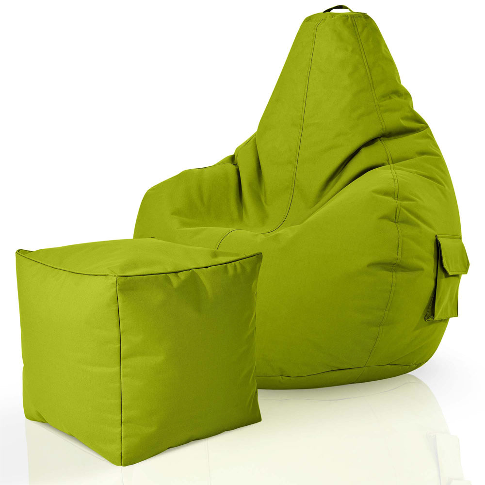 Lauko Sėdmaišių Komplektas Cozy ir Cube Green