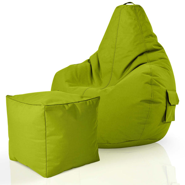 Lauko Sėdmaišių Komplektas Cozy ir Cube Green