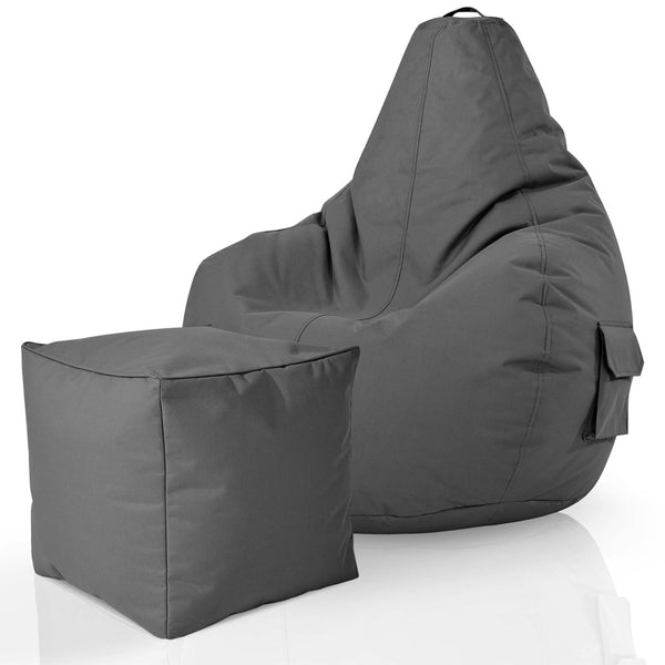 Lauko Sėdmaišių Komplektas Cozy ir Cube Grey