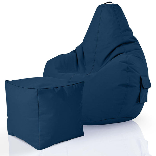 Lauko Sėdmaišių Komplektas Cozy ir Cube Dark Blue