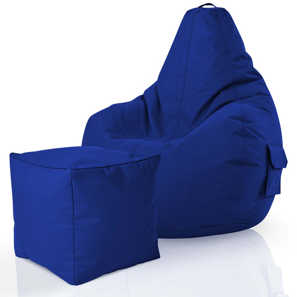 Lauko Sėdmaišių Komplektas Cozy ir Cube Blue