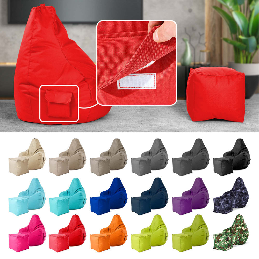 Sėdmaišių Komplektas Cozy ir Cube Red