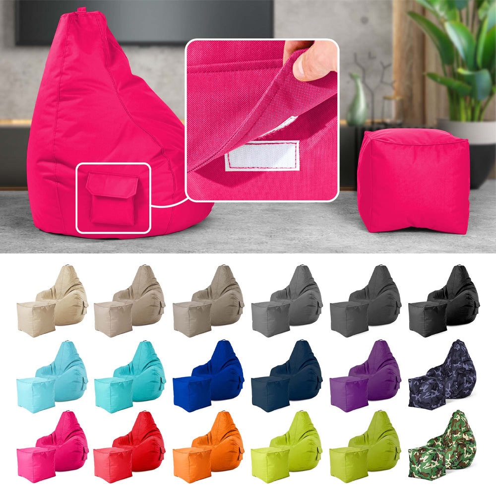 Lauko Sėdmaišių Komplektas Cozy ir Cube Pink