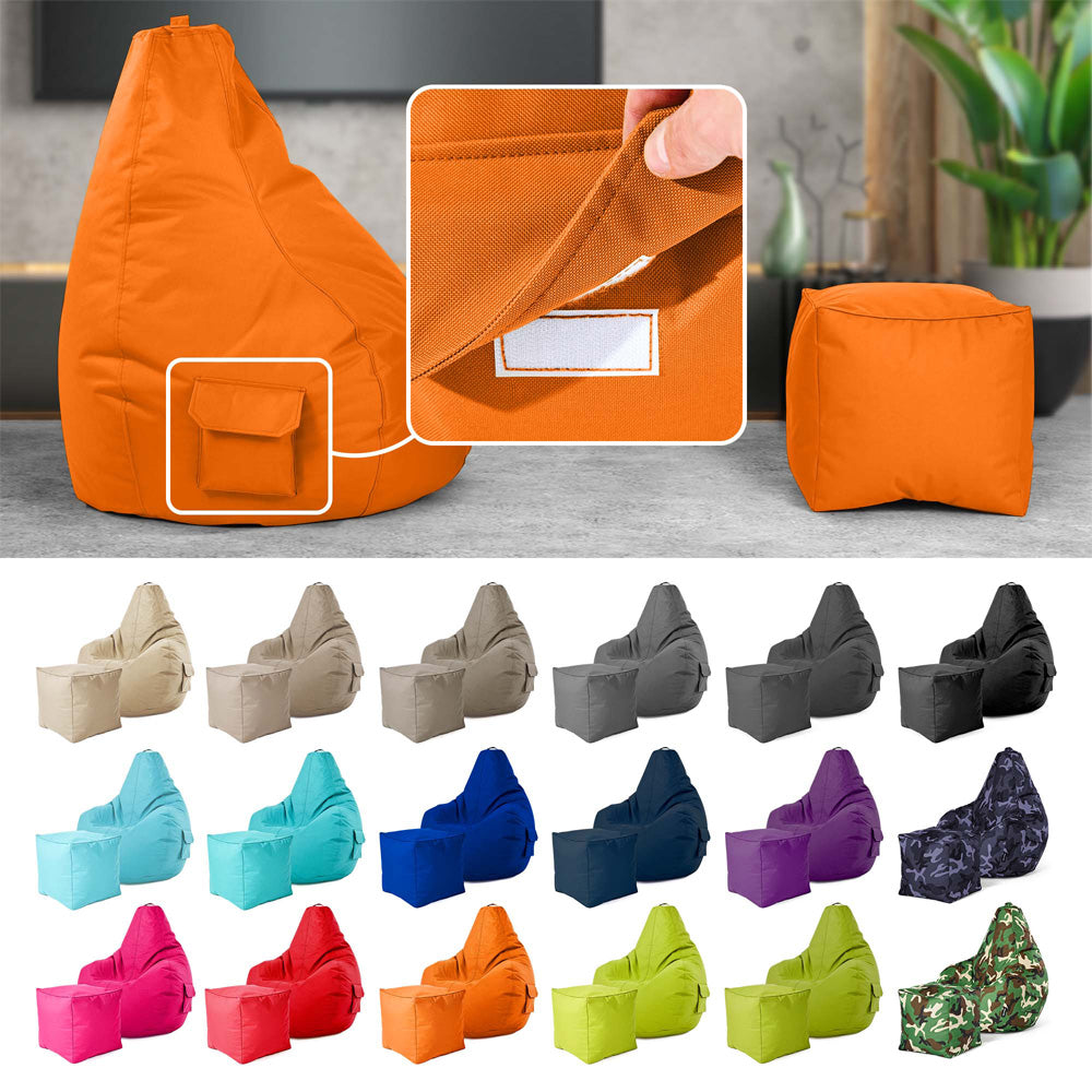 Lauko Sėdmaišių Komplektas Cozy ir Cube Orange