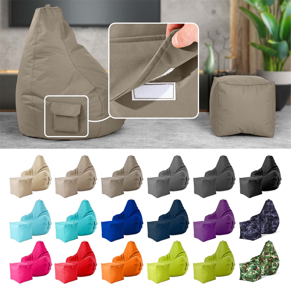 Lauko Sėdmaišių Komplektas Cozy ir Cube Khaki