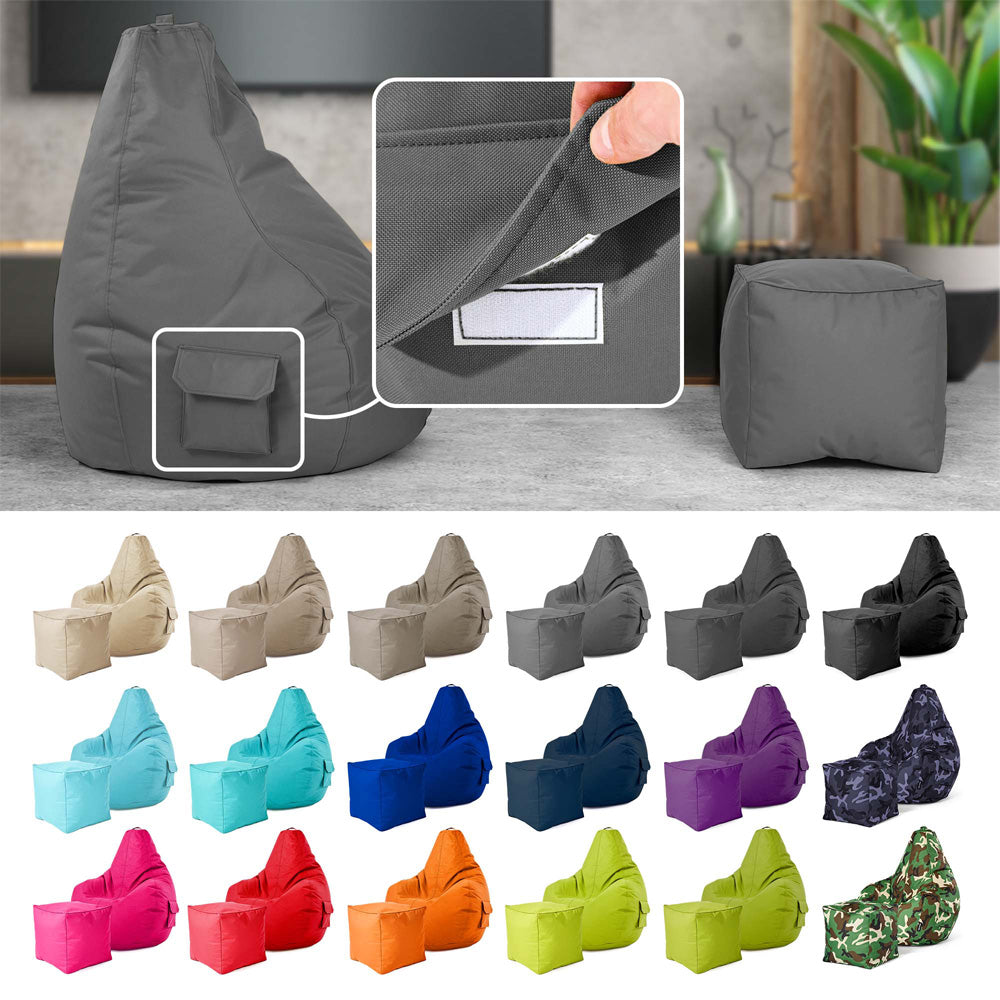 Lauko Sėdmaišių Komplektas Cozy ir Cube Grey