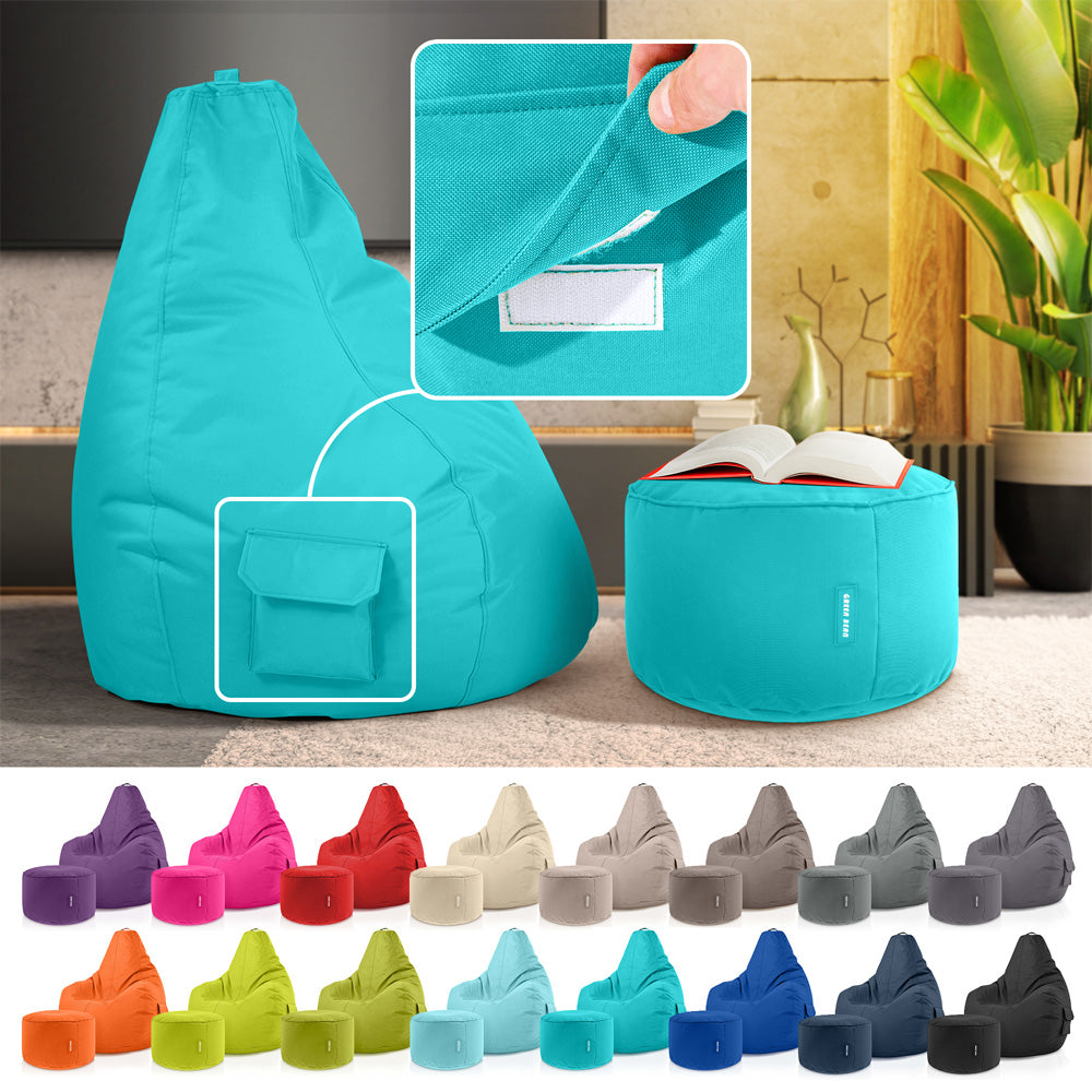 Lauko Sėdmaišių Komplektas Cozy ir Stay Turquoise