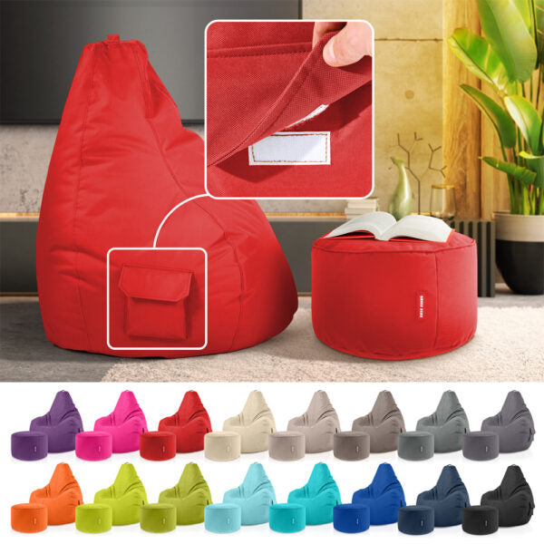 Lauko Sėdmaišių Komplektas Cozy ir Stay Red