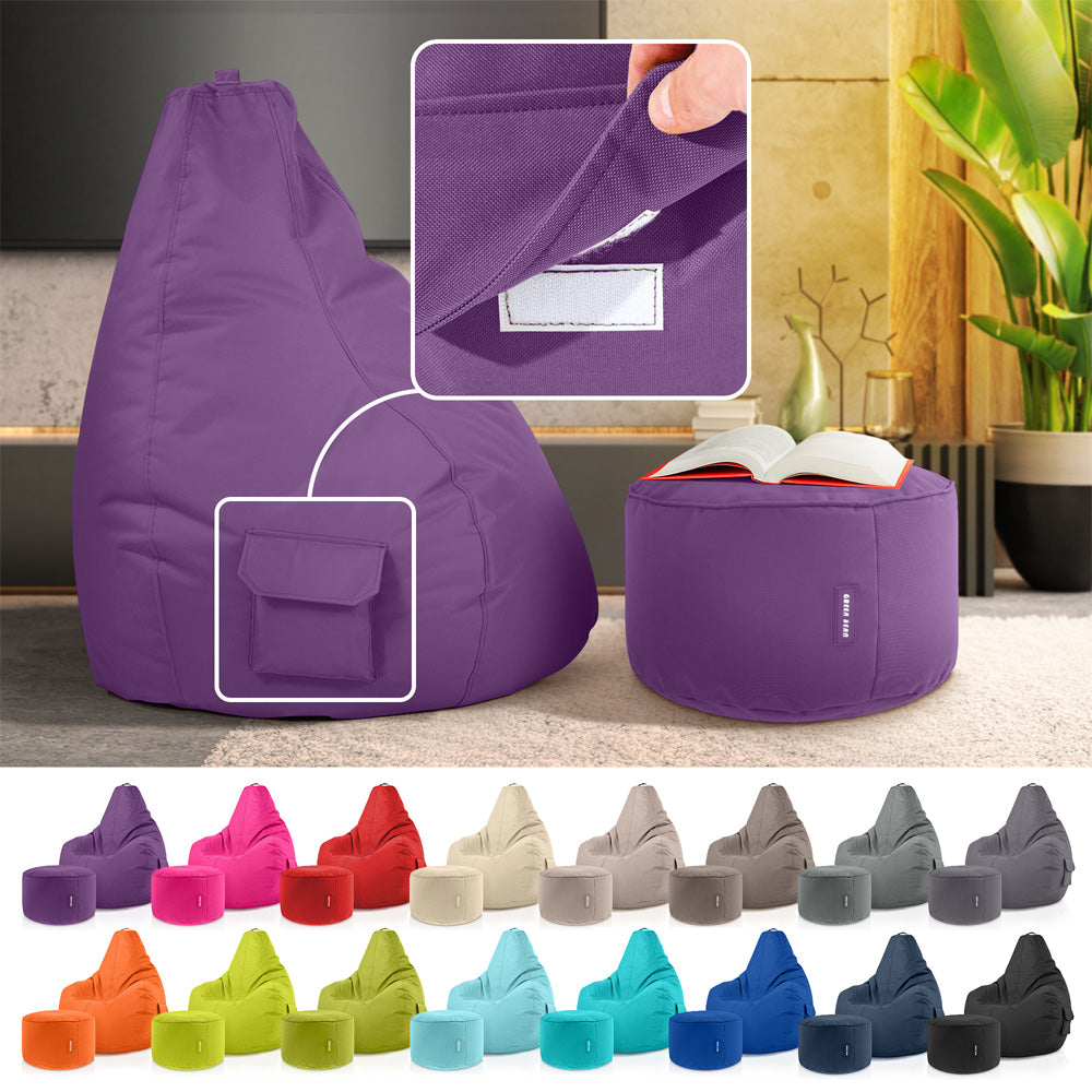 Lauko Sėdmaišių Komplektas Cozy ir Stay Purple