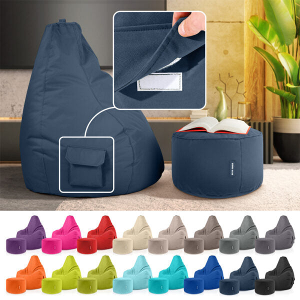 Lauko Sėdmaišių Komplektas Cozy ir Stay Dark Blue