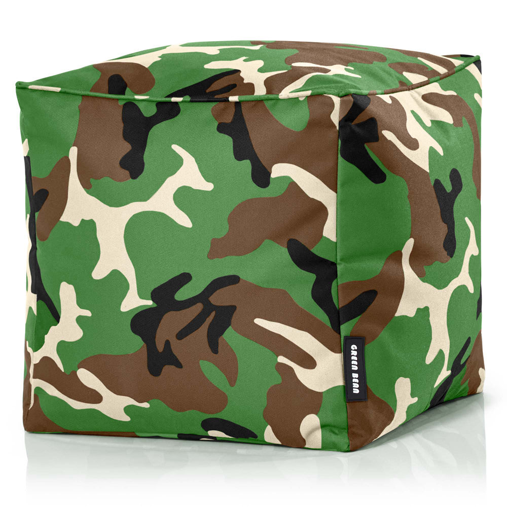 Lauko Pufas Cube Green Camouflage