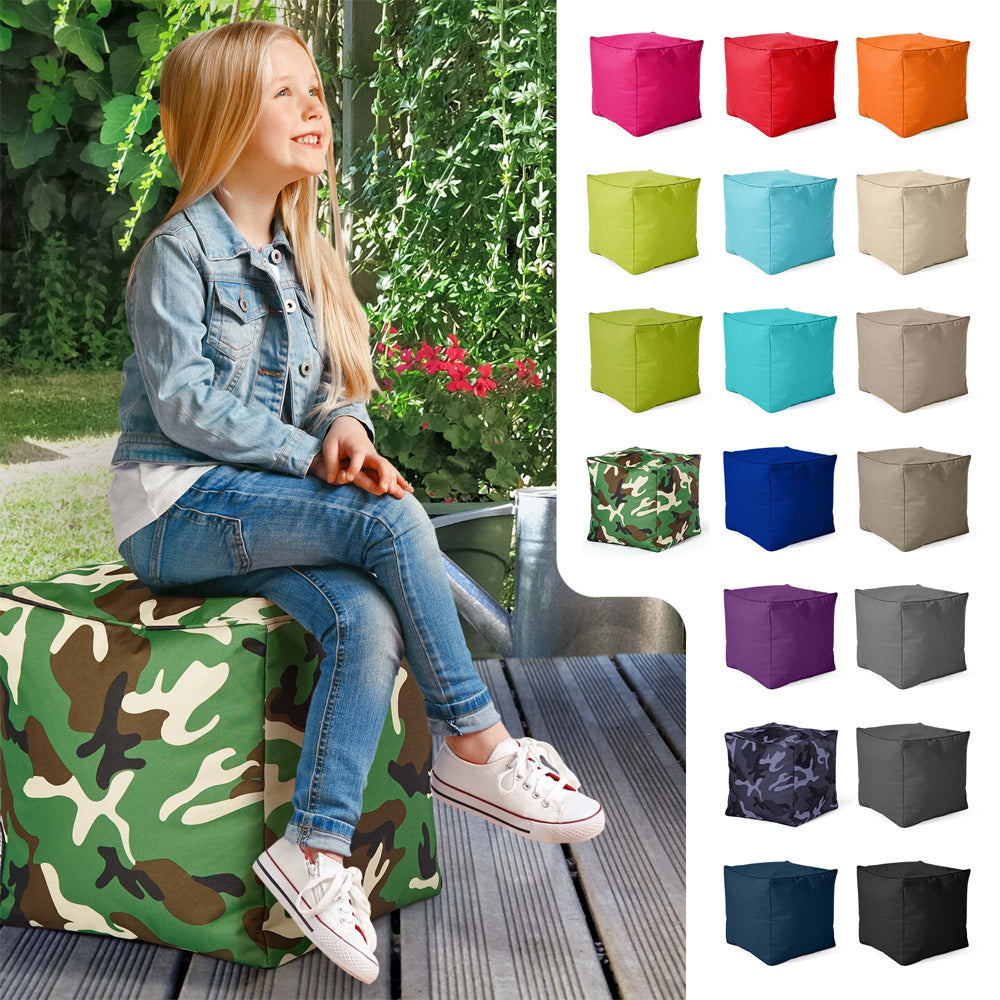 Lauko Pufas Cube Green Camouflage