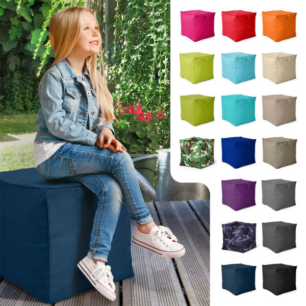 Lauko Pufas Cube Dark Blue