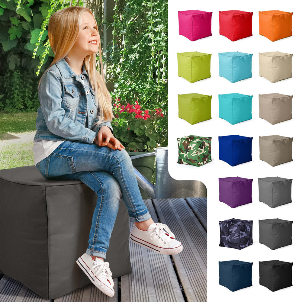 Lauko Pufas Cube Graphite Grey