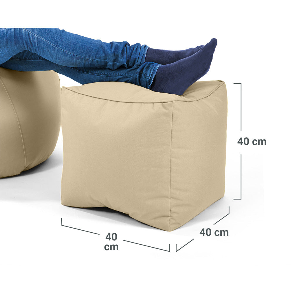 Lauko Pufas Cube Beige