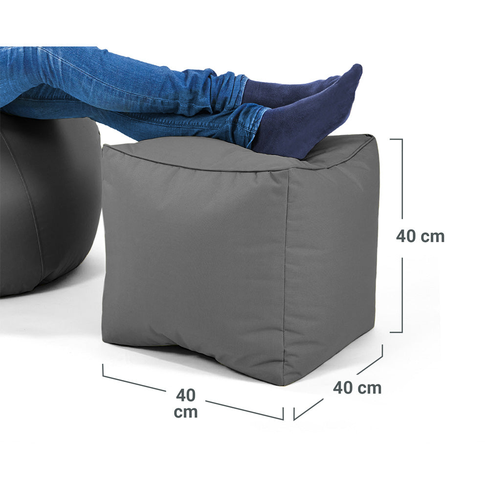 Lauko Pufas Cube Grey