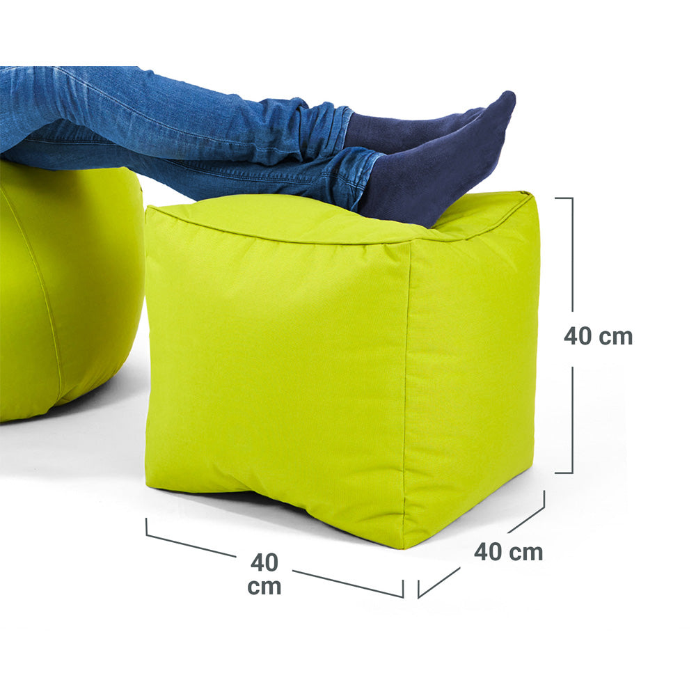 Lauko Pufas Cube Light Green