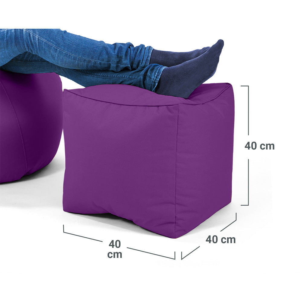 Lauko Pufas Cube Purple