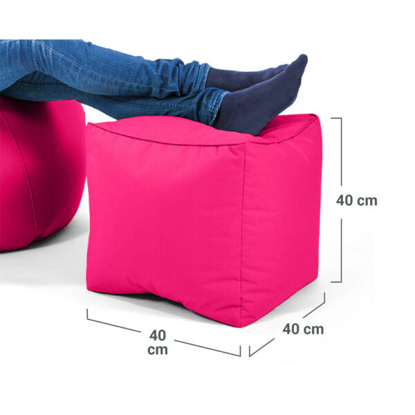 Lauko Pufas Cube Pink