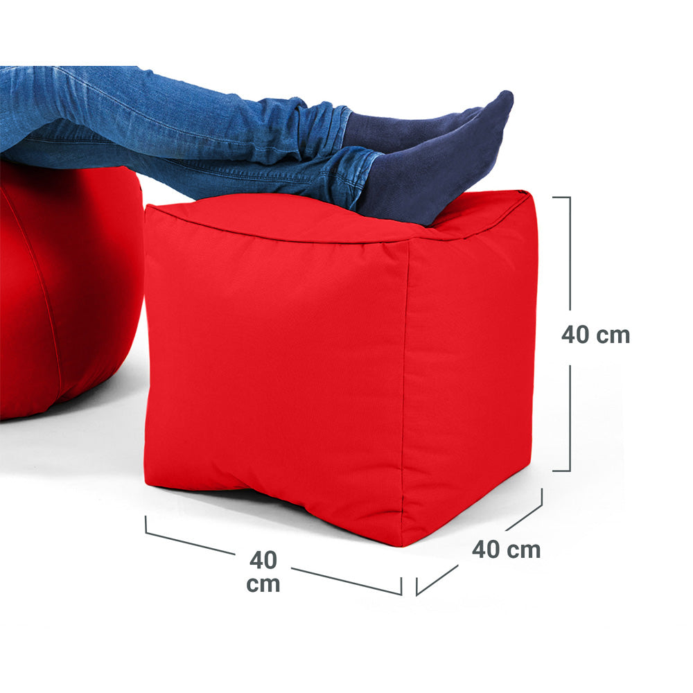 Lauko Pufas Cube Red