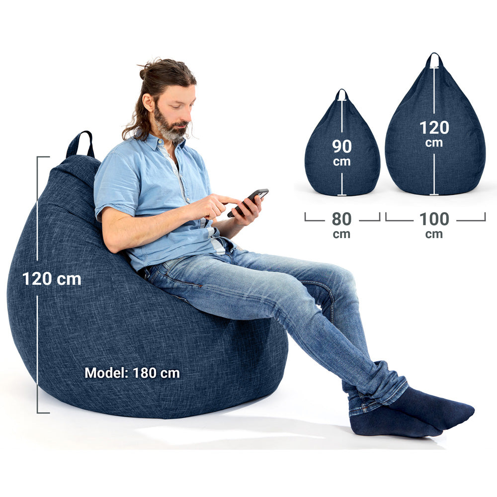 Sėdmaišis Home Linen XXL Dark Blue
