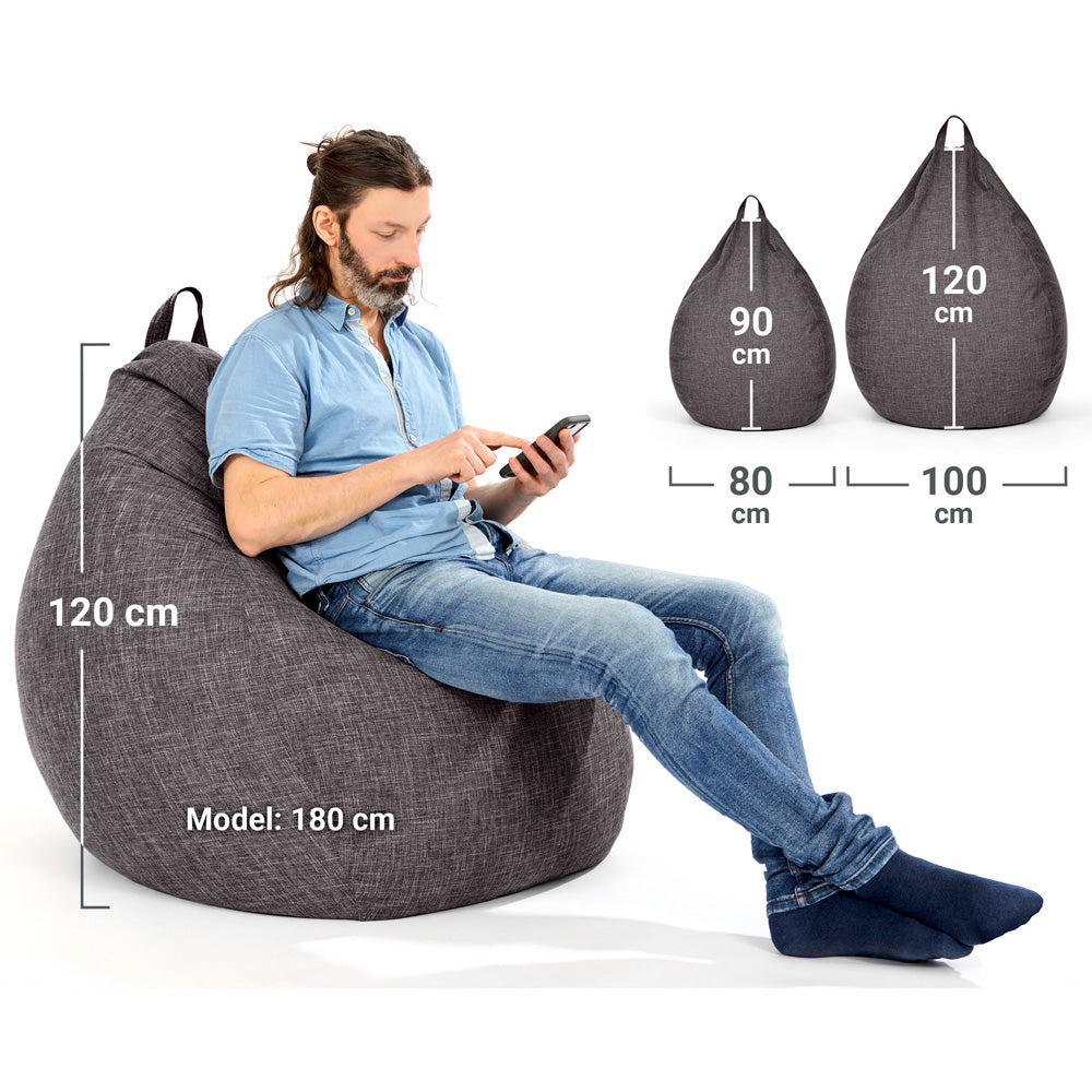 Sėdmaišis Home Linen L Grey
