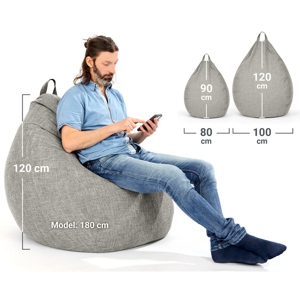 Sėdmaišis Home Linen XXL Light Grey