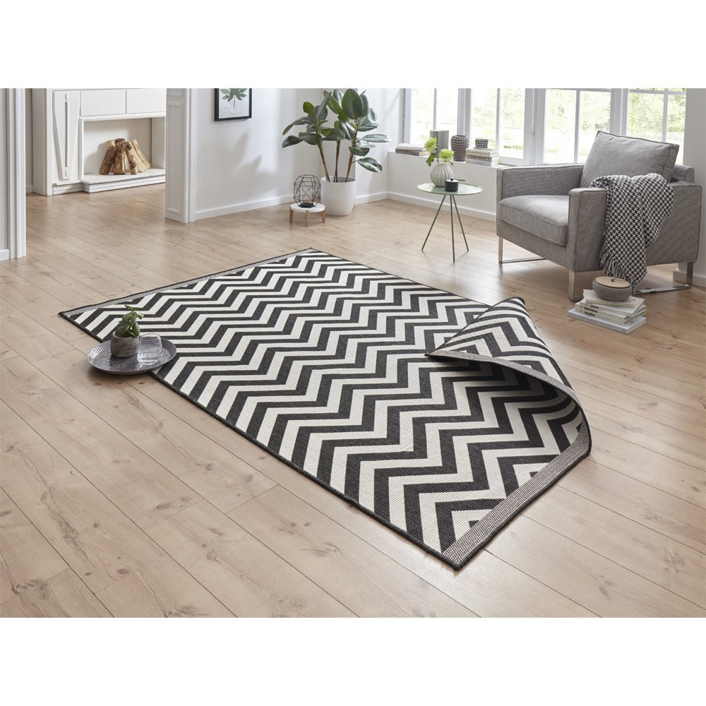 Dvipusis Lauko Kilimas Palma Black