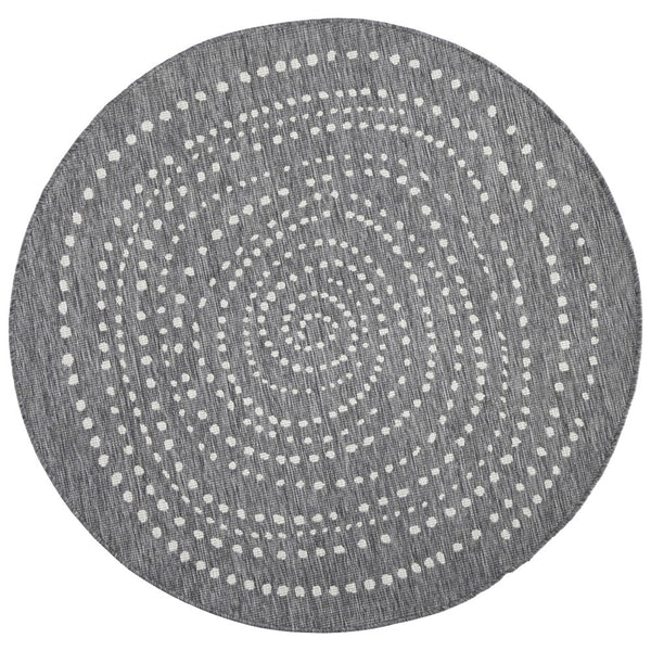 Dvipusis Apvalus Lauko Kilimas Bali Grey