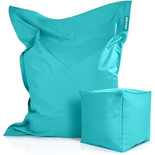 Lauko Sėdmaišių Komplektas Square XXL ir Cube Turquoise