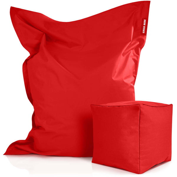 Lauko Sėdmaišių Komplektas Square XXL ir Cube Red