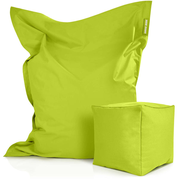 Lauko Sėdmaišių Komplektas Square XXL ir Cube Light Green