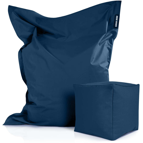 Lauko Sėdmaišių Komplektas Square XXL ir Cube Dark Blue